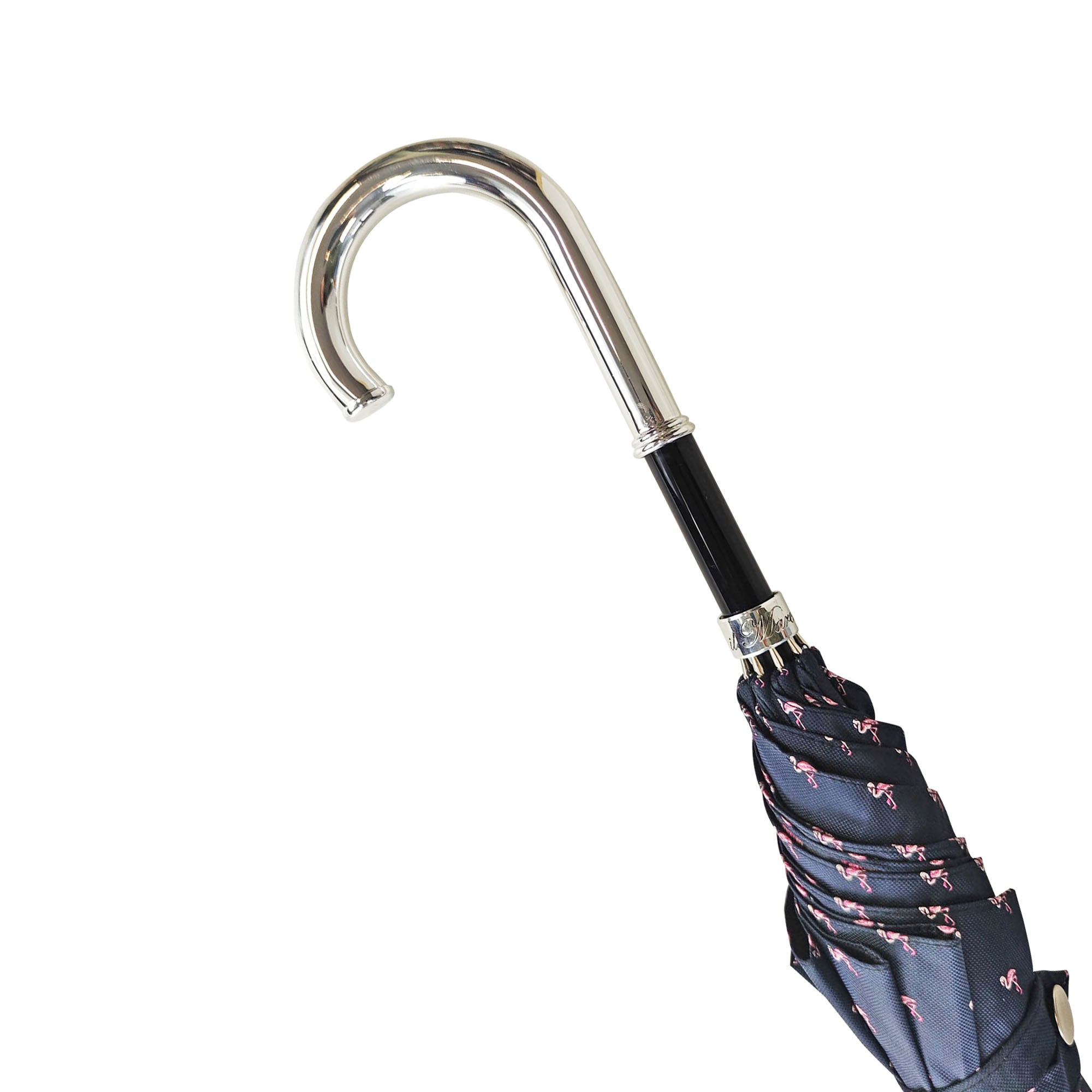 Refined Masterpiece – Men’s Umbrella with Silver-Plated Handle