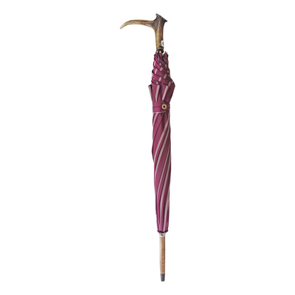 Deer Horn Classic Handmade Umbrella with Flared Beech Wood Rod