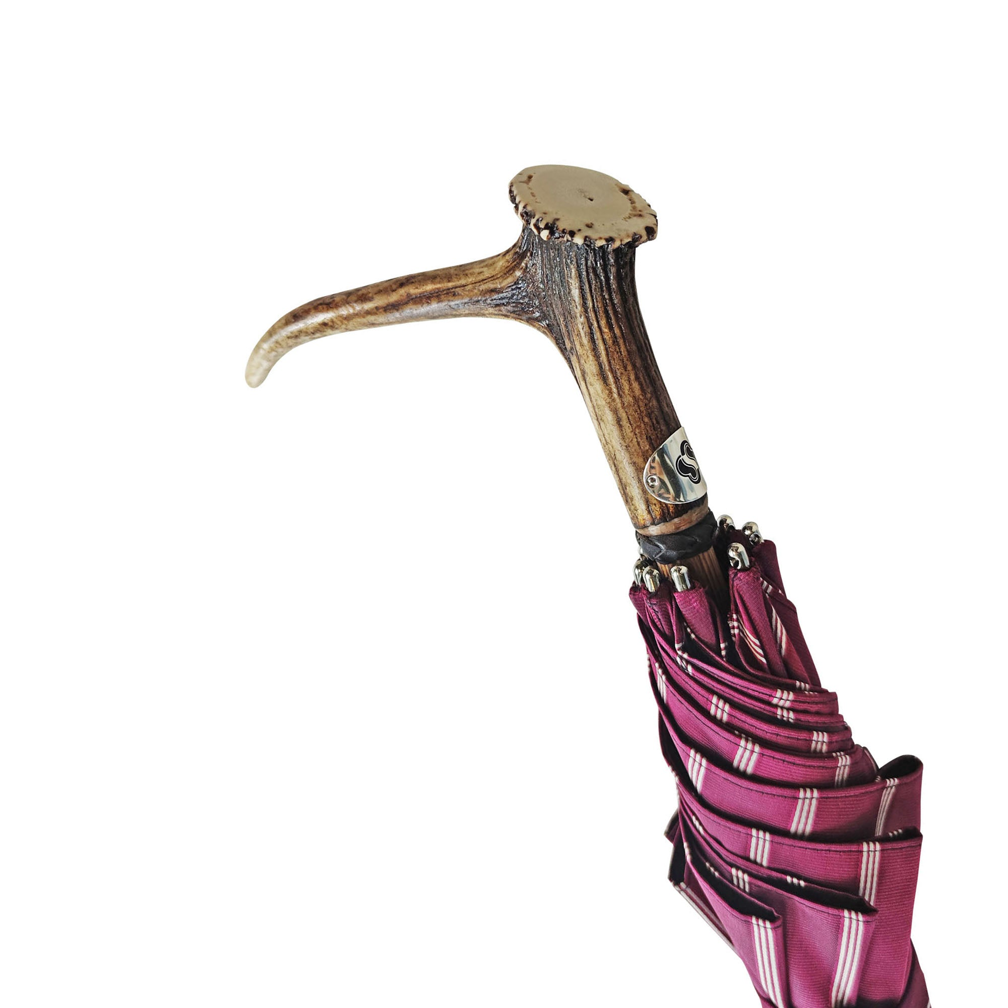 Deer Horn Classic Handmade Umbrella with Flared Beech Wood Rod