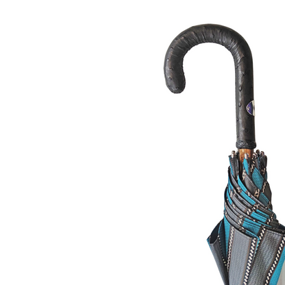 Men's Umbrella with Ostrich Leather Handle – Classic Handmade Design