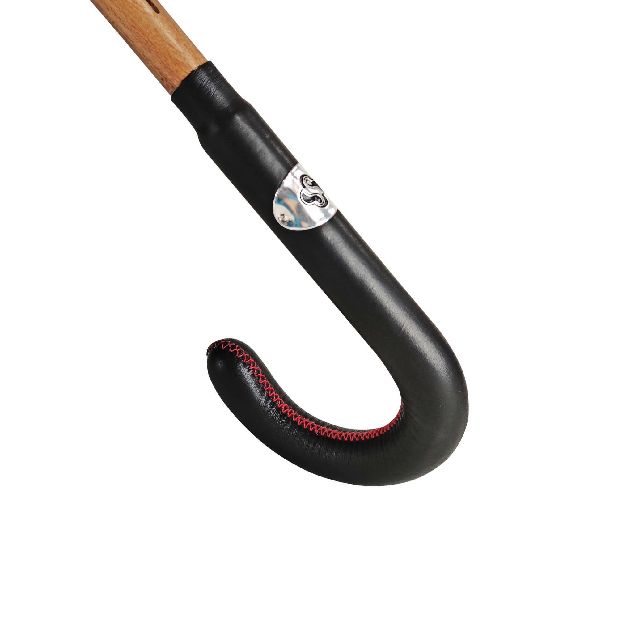 Refined Italian Men’s Bespoke Umbrella with Black Leather Handle