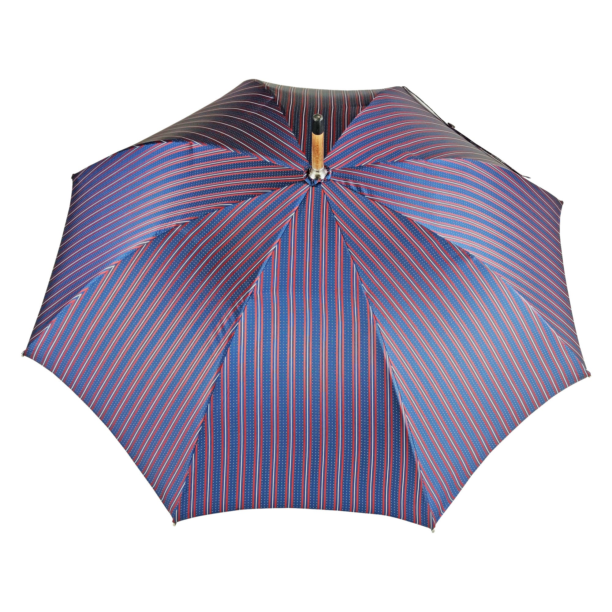Refined Italian Men’s Bespoke Umbrella with Black Leather Handle