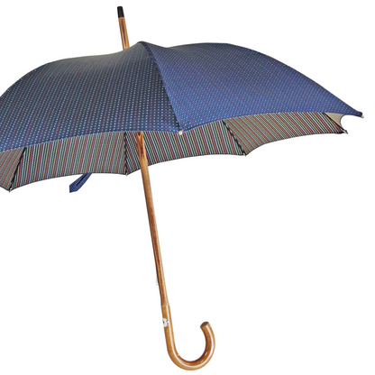 Classic Handmade Multicolor Dot Umbrella with Elegant Malacca Handle