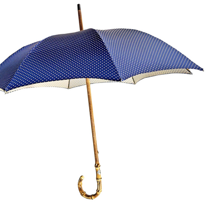Handcrafted Whanghee Bamboo Umbrella with Elegant Dot Pattern