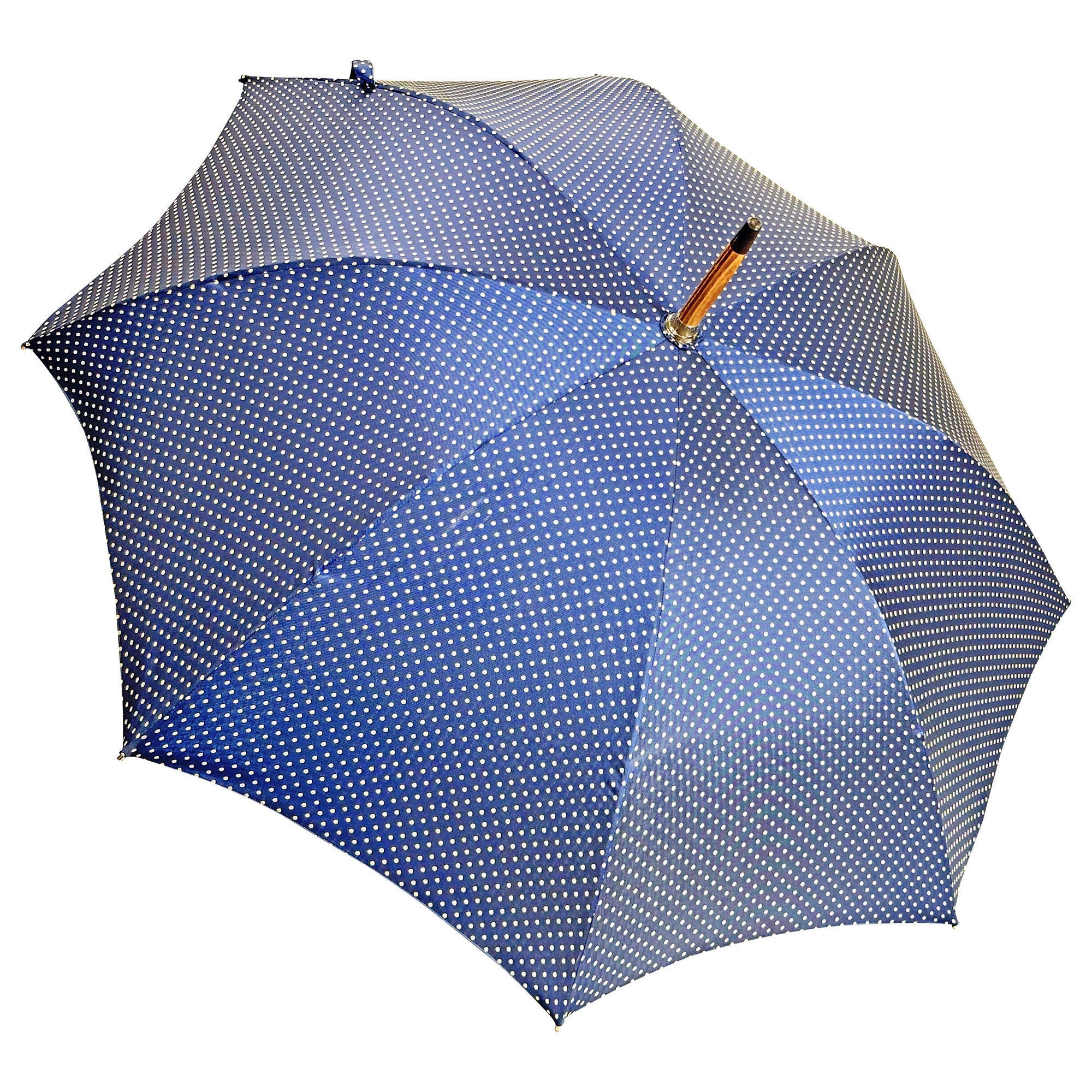 Handcrafted Whanghee Bamboo Umbrella with Elegant Dot Pattern