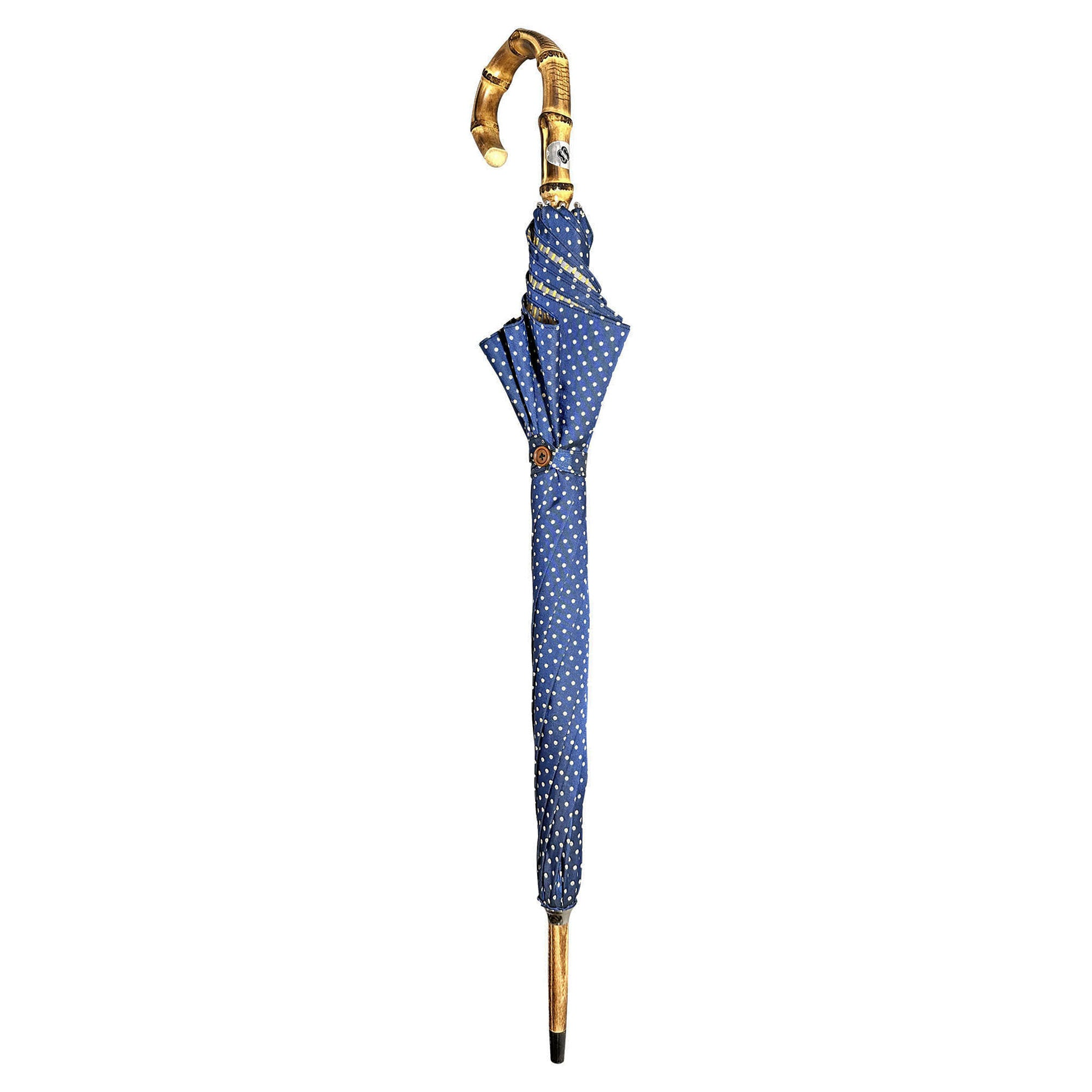 Handcrafted Whanghee Bamboo Umbrella with Elegant Dot Pattern