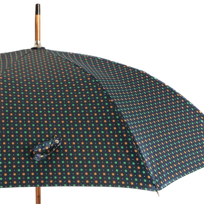 Maple Stick Umbrella with Little Flowers, Handmade Italian Craft