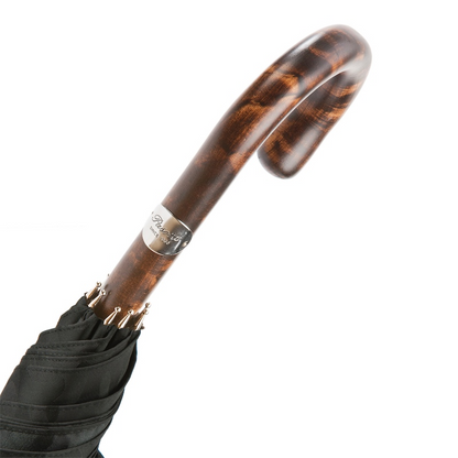 Black Camouflage Bespoke Umbrella with Hickory Handle and Horn End