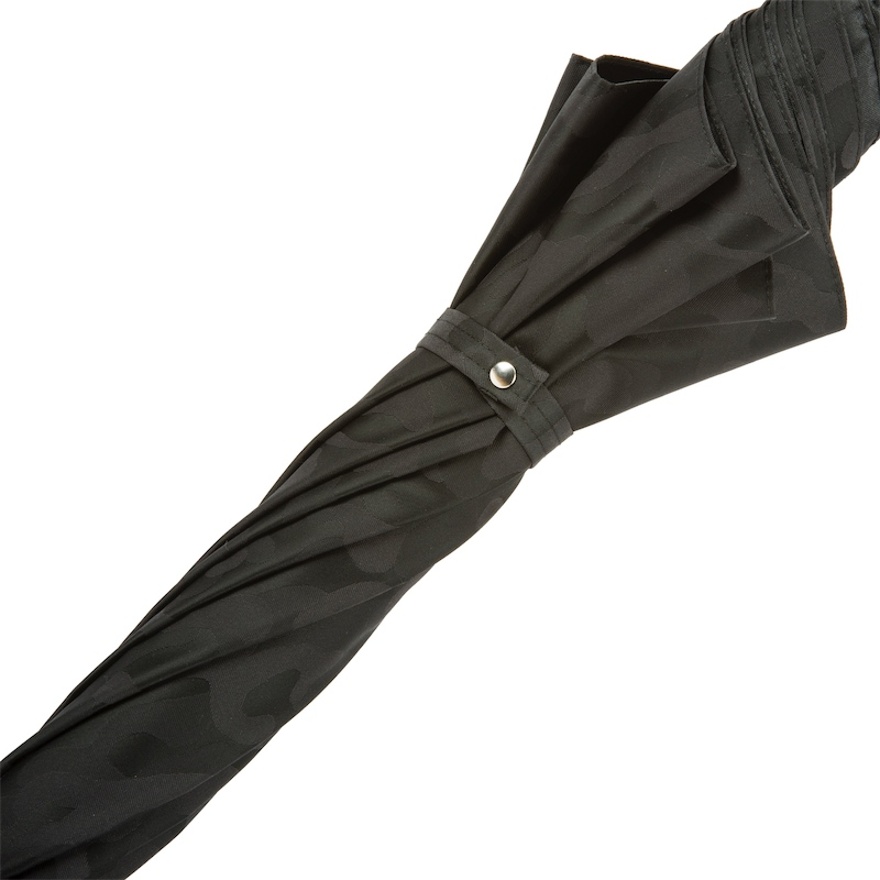 Black Camouflage Bespoke Umbrella with Hickory Handle and Horn End