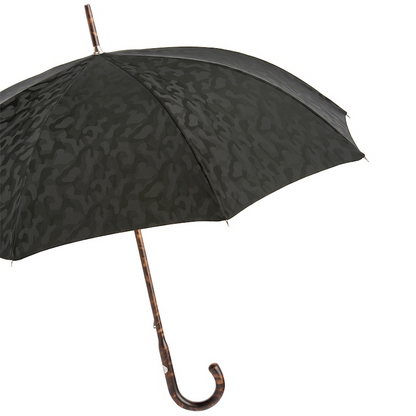 Black Camouflage Bespoke Umbrella with Hickory Handle and Horn End