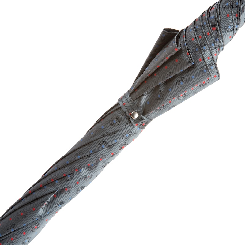 Gentlemen’s Umbrella with Red Leather Handle – Handmade in Italy