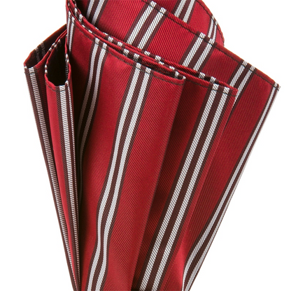 Classic Striped Umbrella with Bamboo Handle – Handmade in Italy