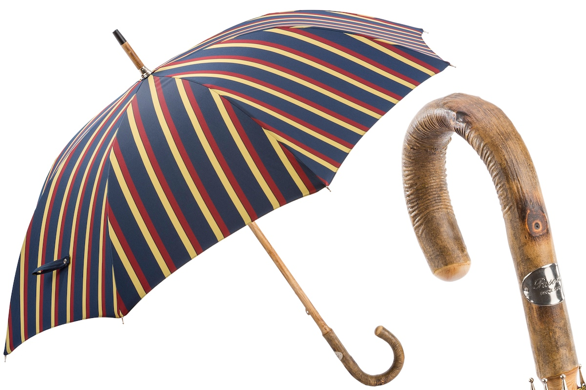 Classic Striped One-Piece Ash Umbrella – Handmade Gents Umbrella