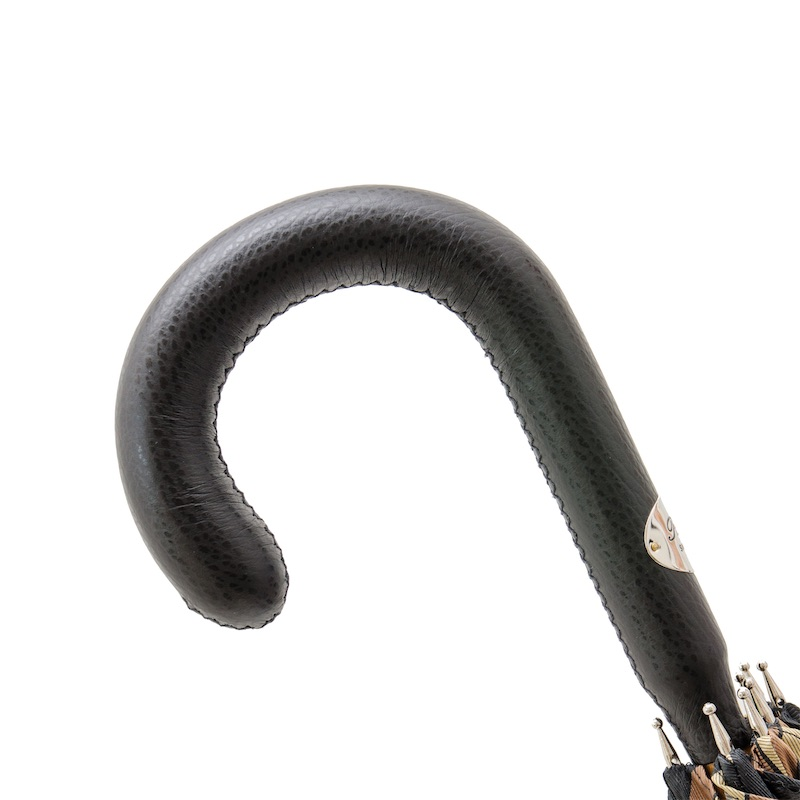 Best Gentleman Umbrella with Handmade Leather Handle – Italian Luxury