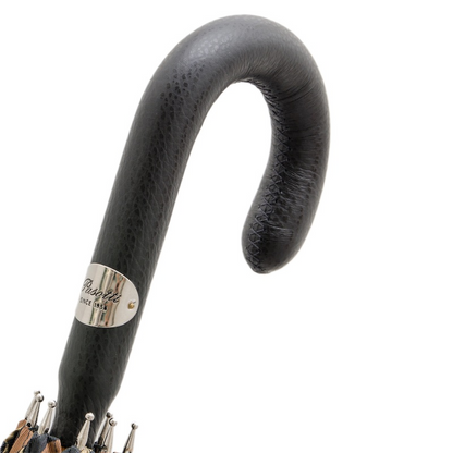 Best Gentleman Umbrella with Handmade Leather Handle – Italian Luxury