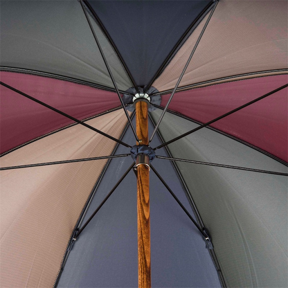 Multicolor Bespoke Gentleman’s Umbrella with Solid Chestnut Stick