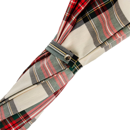 Umbrella Tartan Classico – Handmade Chestnut Handle, Italian Craft