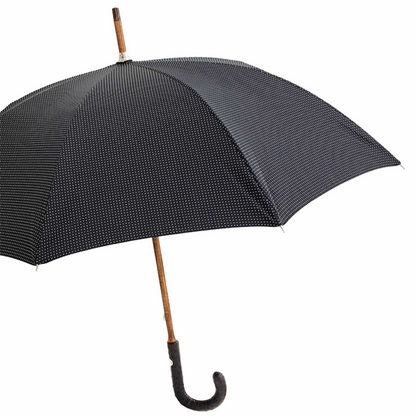 Umbrella Punto Bianco with Ostrich Leather Handle – Handmade in Italy