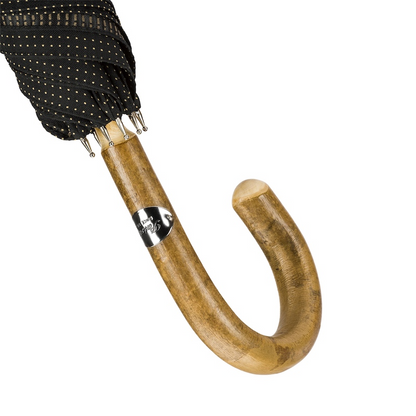 Solid Ash Umbrella with One-Piece Wooden Handle, Handmade in Italy