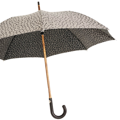 Savage Umbrella with Braided Leather Handle – Handmade in Italy