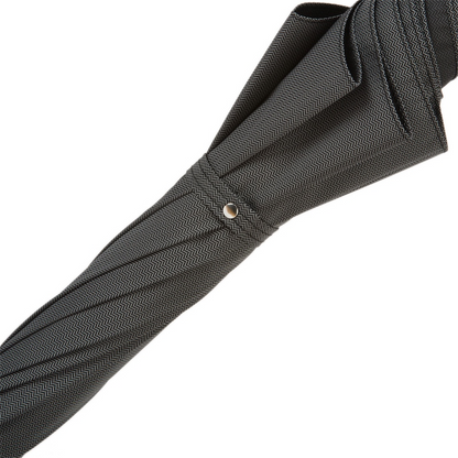 Mini Chevron Umbrella with Leather Handle – Handmade in Italy