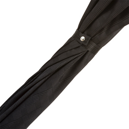 Chestnut Handle Extra Wide Canopy Black Minigalles Umbrella