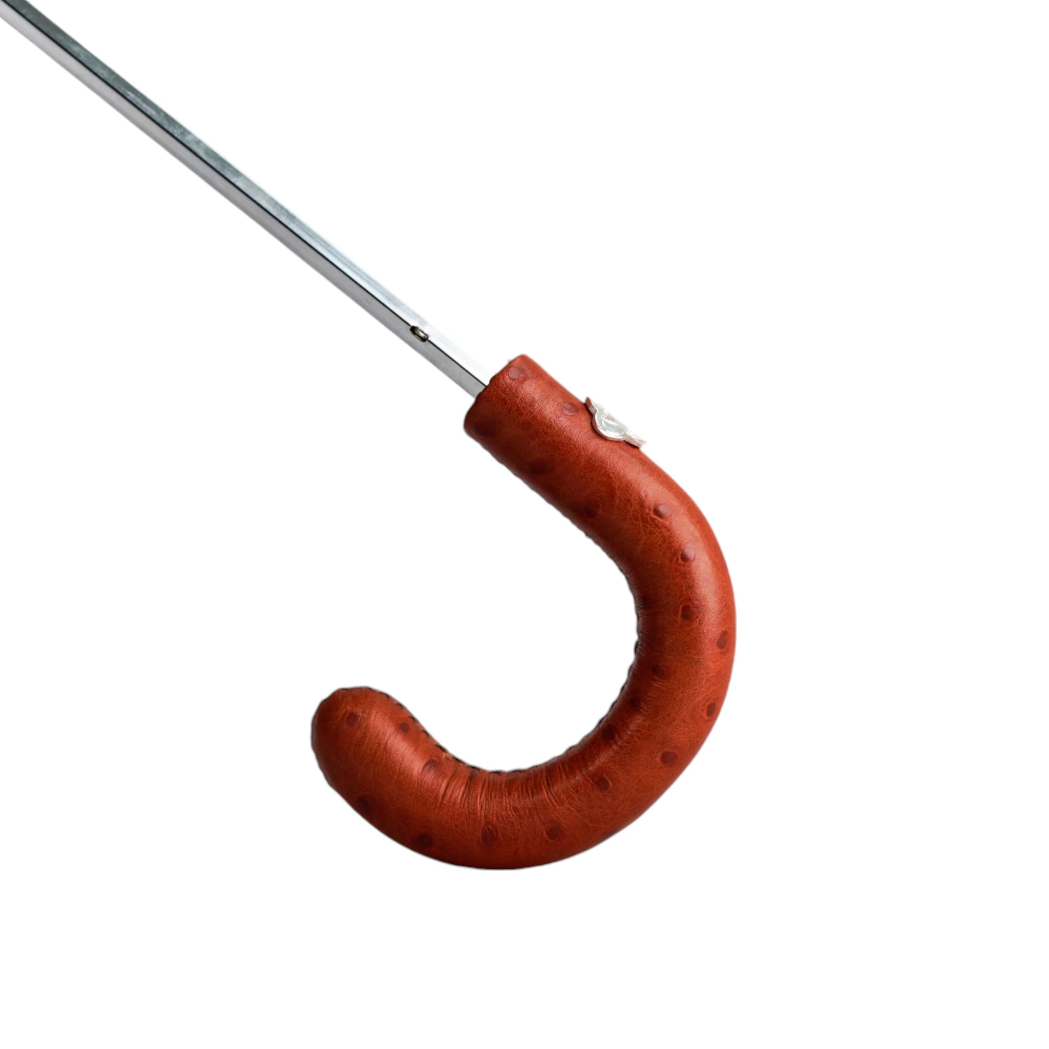 Polka Dot Jacquard Folding Umbrella with Hand-Curved Bamboo Handle