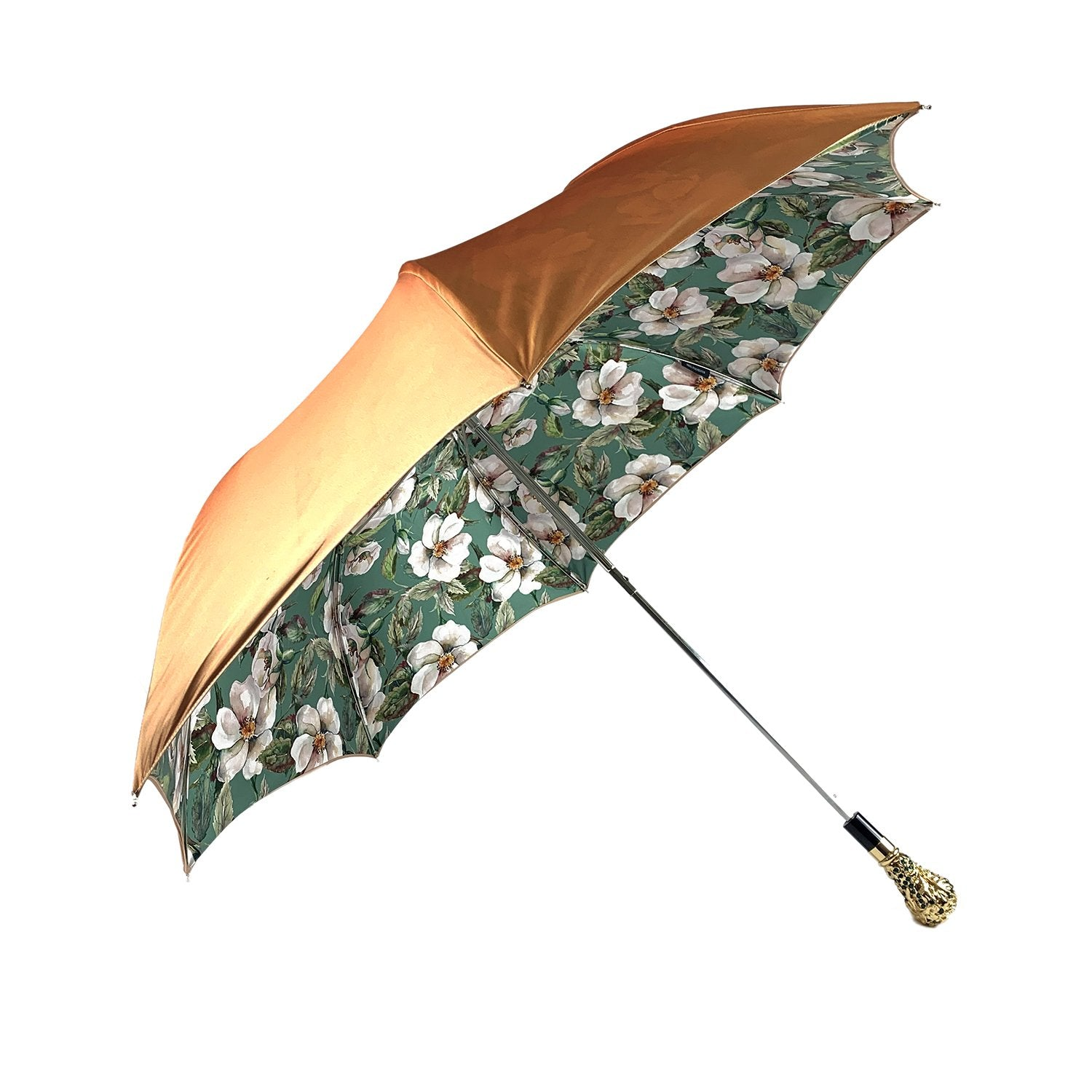 Exclusive Light Green Flowered Umbrella – Deluxe Women's Collection