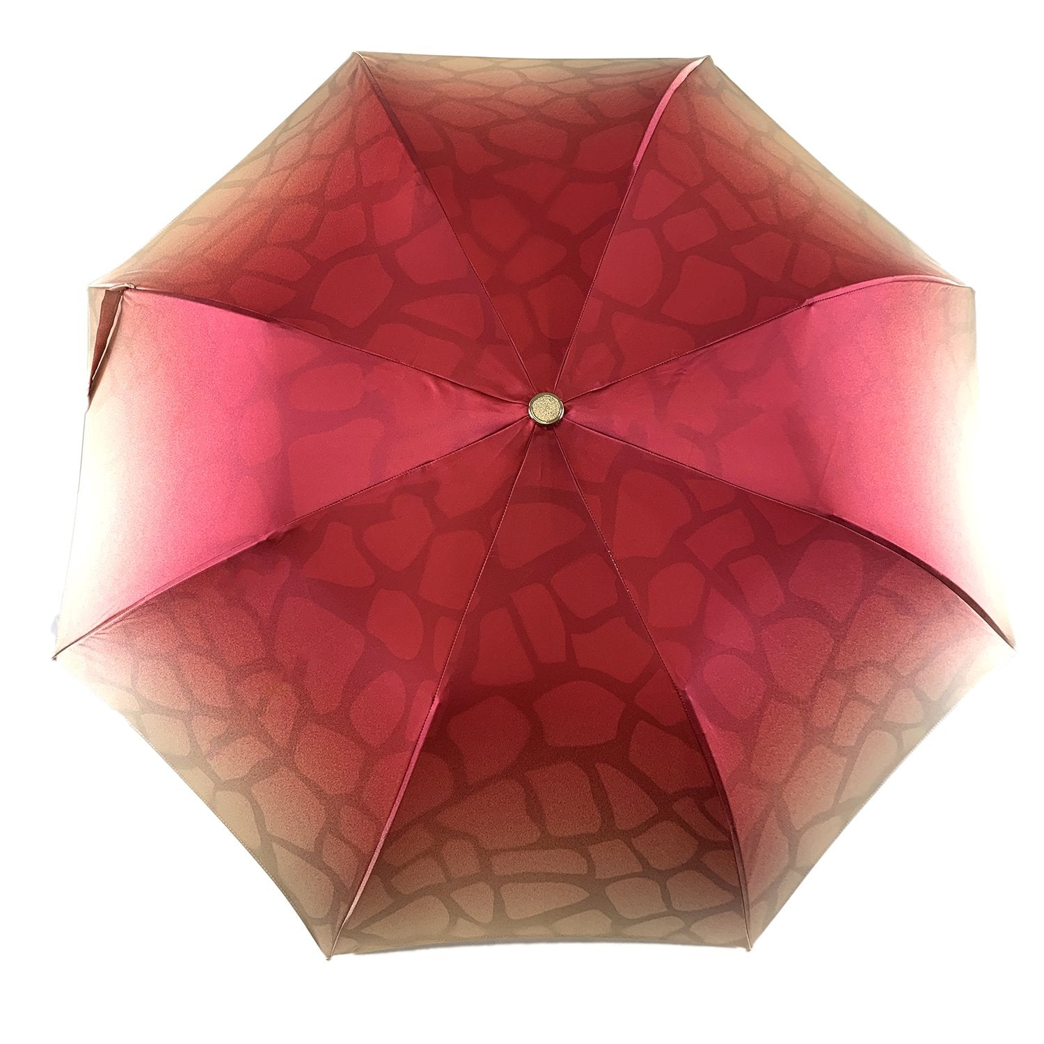 Unique Double Canopy Women's Umbrella with Magenta Crystals