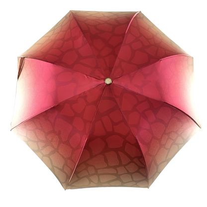 Unique Double Canopy Women's Umbrella with Magenta Crystals