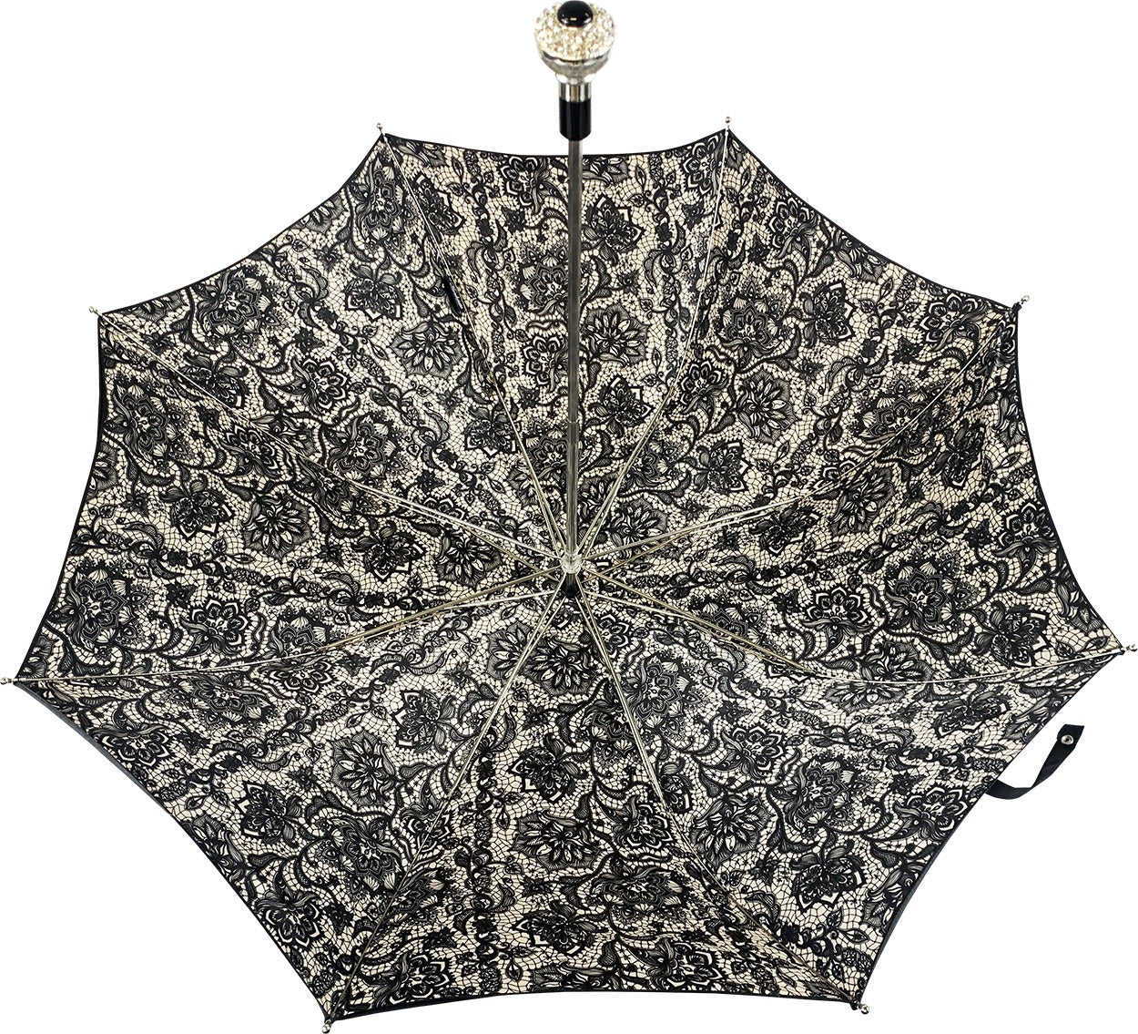 Folding Double Canopy Umbrella – Elegant Lace Design