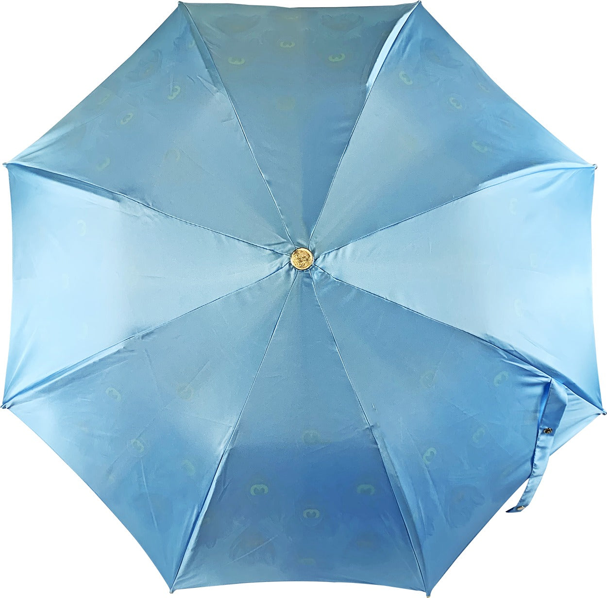 Folding Umbrella for Women – Sapphire Crystals 24K Gold-Plated Handle