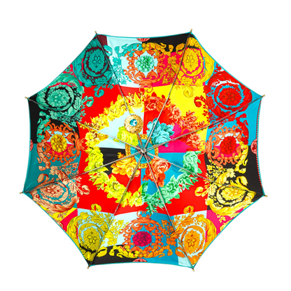 Turquoise Deluxe Women's Umbrella – 24K Goldplated Handle