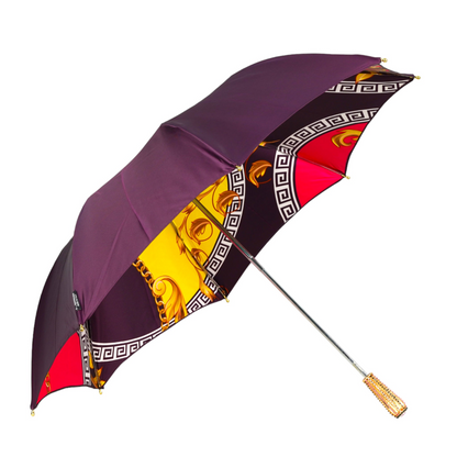 Plum Deluxe Women's Umbrella with 24K Goldplated Handle
