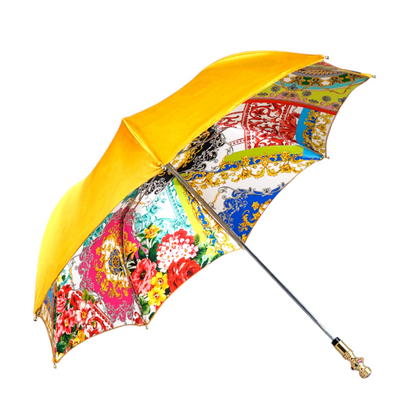 Exclusive Italian Umbrella – Gold-Plated Rainbow Handle
