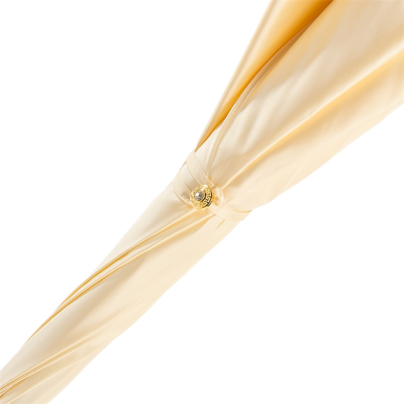 Brass Handle Ivory Woman’s Decorated Umbrella – Manual Opening