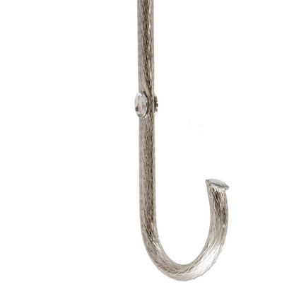 Elegant Wedding Double Cloth Umbrella with White Pearls