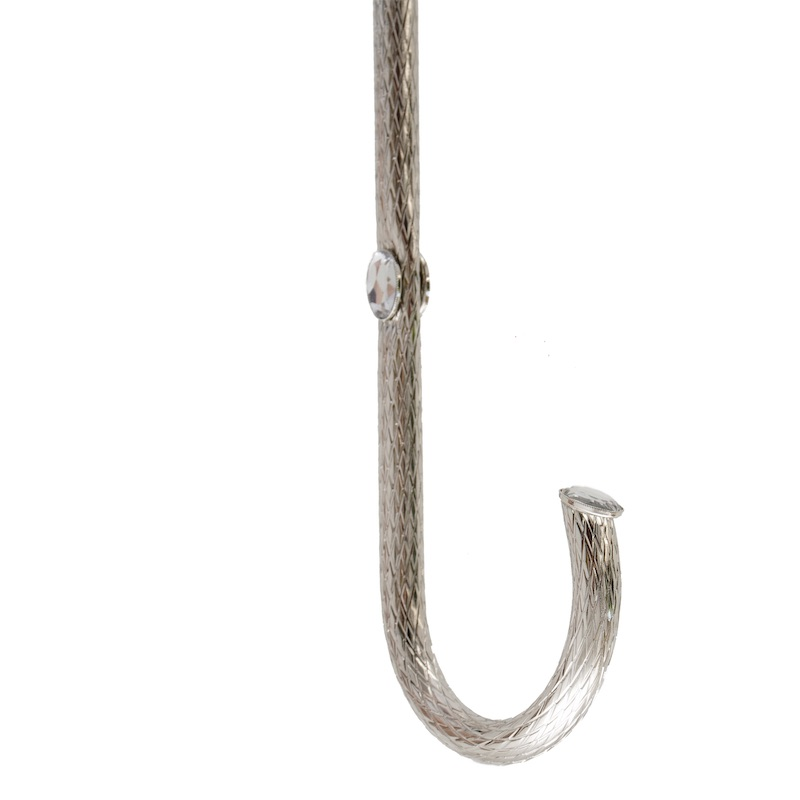 Elegant Wedding Double Cloth Umbrella with White Pearls