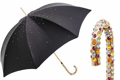 Luxury Umbrella with Swarovski Crystals – Handmade in Italy