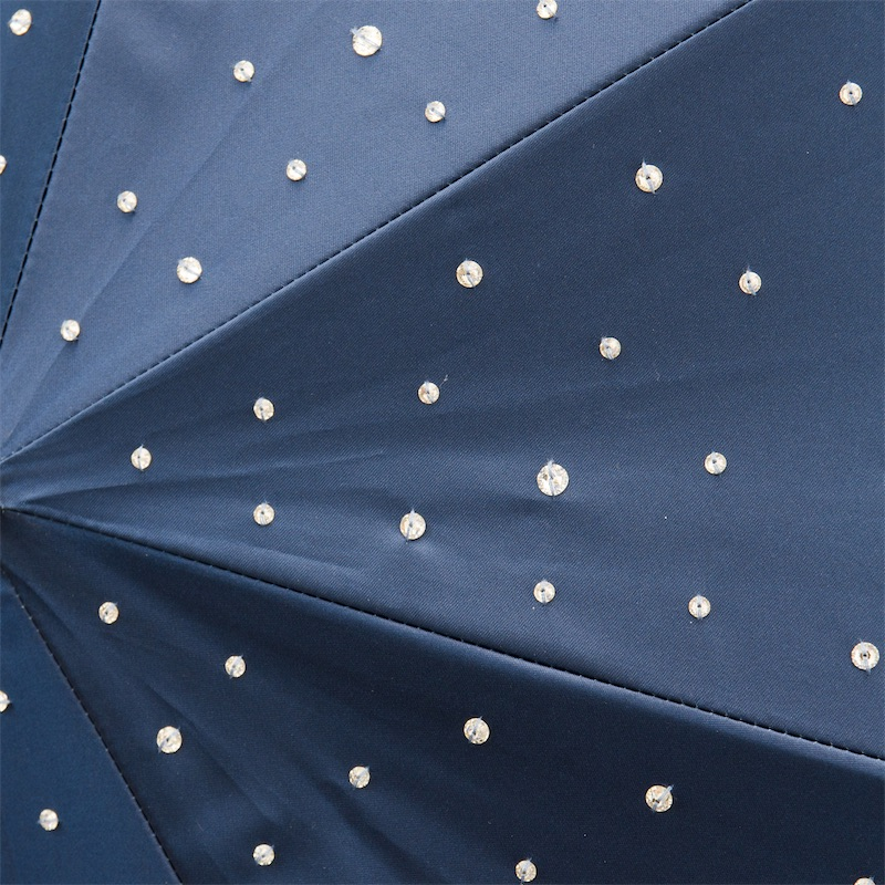 Blue Swarovski Gem Handle Umbrella – Manual Opening