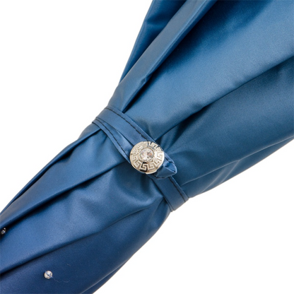 Blue Swarovski Gem Handle Umbrella – Manual Opening