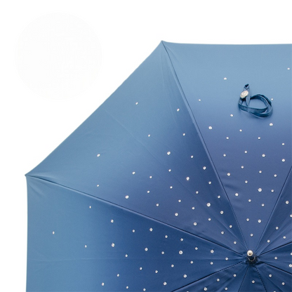 Blue Swarovski Gem Handle Umbrella – Manual Opening
