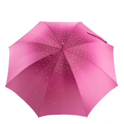 Luxury Pink Swarovski Umbrella with Acetate Handle