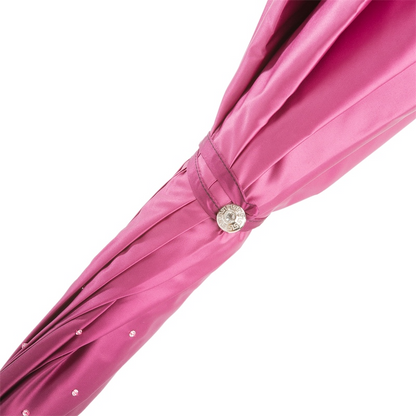 Luxury Pink Swarovski Umbrella with Acetate Handle