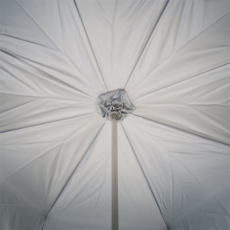 Elegant Grey Swarovski Double Cloth Umbrella with Crystals