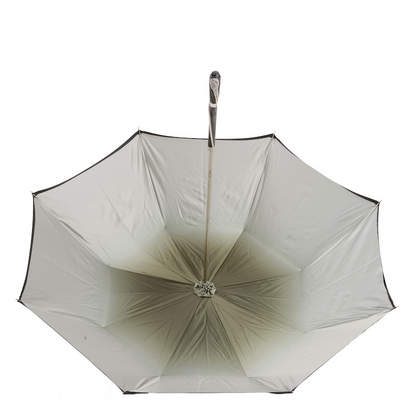Black Swarovski Crystal Handle Double Cloth Umbrella – Manual Opening