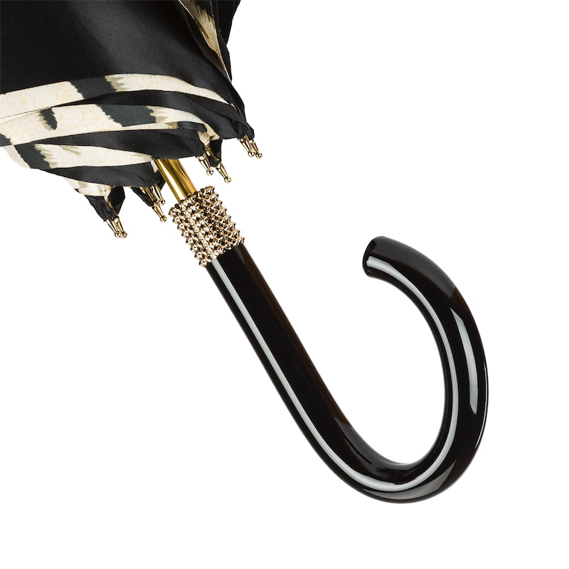 Black Tiger-Striped Manual Opening Double Cloth Umbrella