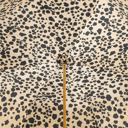 Black Panther Enameled Brass Handle Umbrella – Manual Opening