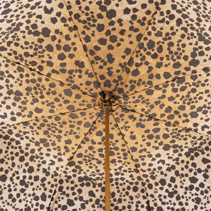 Handmade Brown Speckled Manual Opening Double Cloth Umbrella