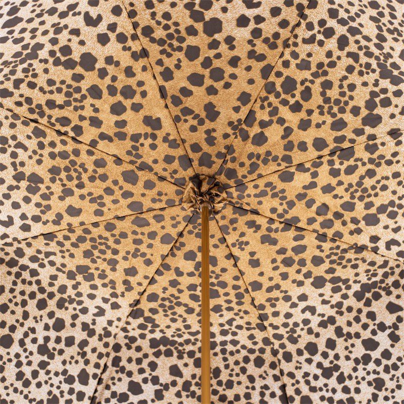 Handmade Brown Speckled Manual Opening Double Cloth Umbrella
